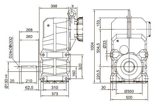 Лапы с резьбовыми отверстиями слева и справа Лапы с резьбовыми отверстиями слева и справа