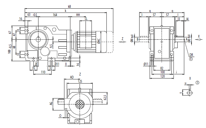 Монтажное исполнение фланец (тип-С) Монтажное исполнение фланец (тип-С)